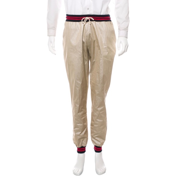 Band Of Outsiders Other - Band of Outsiders metallic gold joggers